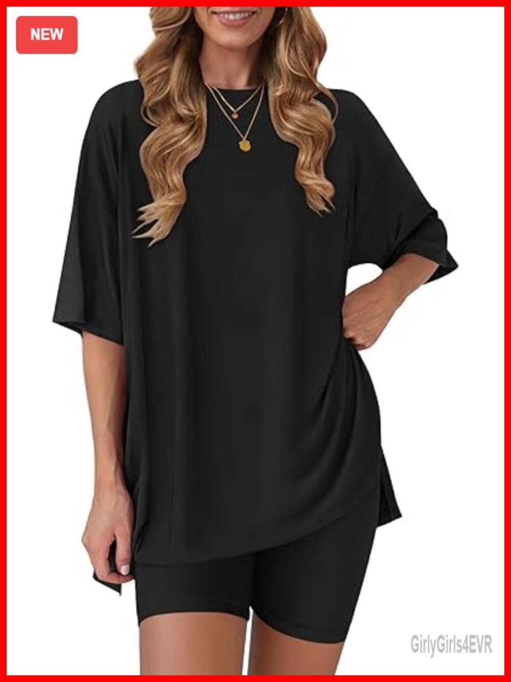 Women's Casual 2 Piece Lounge Set Biker Shorts